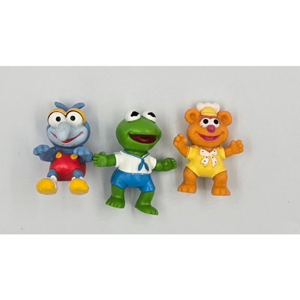 1986 Muppet Babies McDonalds Toys Fozzie Bear, Kermit the Frog, and Gonzo